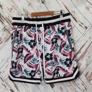 Lifted Anchors Floral Basket Ball Shorts‎